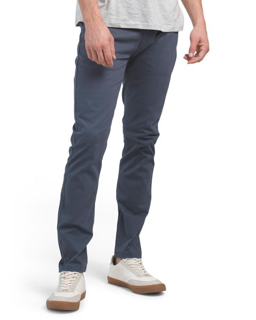 Tj Maxx Blue Peached Sateen Stretch Twill Pants For Spandex/Cotton for men