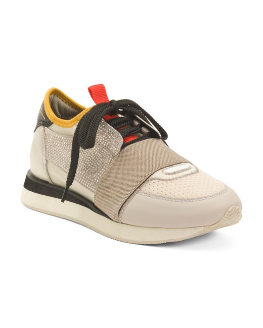 Tj Maxx White Fashion Sneakers For Leather/Suede