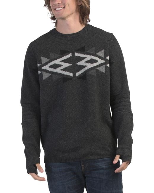 TJ Maxx Men's Gray Wool Wasatch Ski Race Knit Sweater For