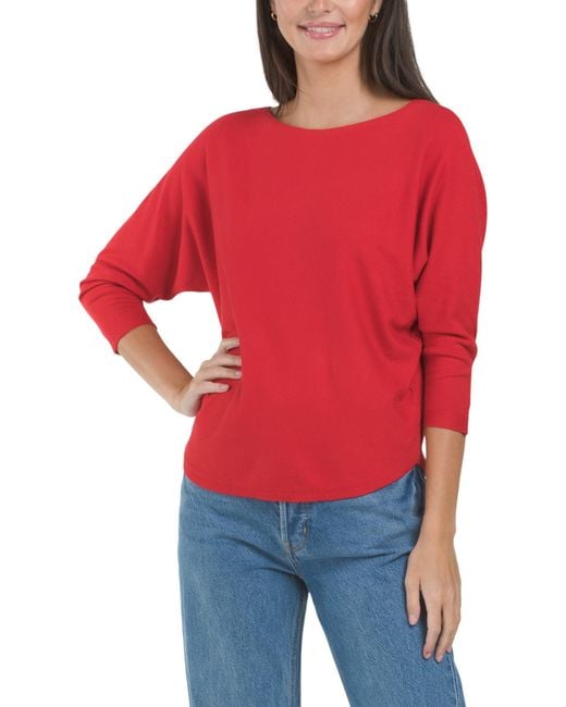 Tj Maxx Red Pull Over Basic Sweater, Nylon/Polyester/Rayon
