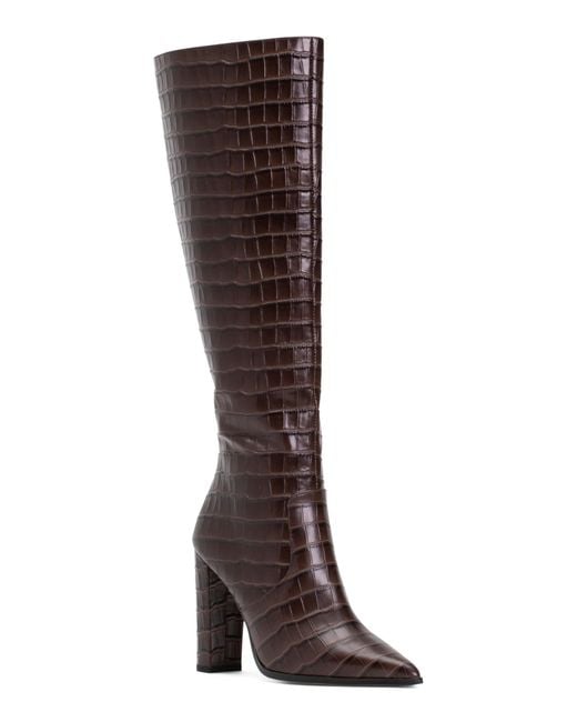Tj Maxx Brown Leather Lucille Tall Boots For Leather