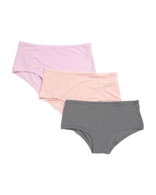 Tj Maxx Pink 3Pk Play Boyshorts For Pima Cotton