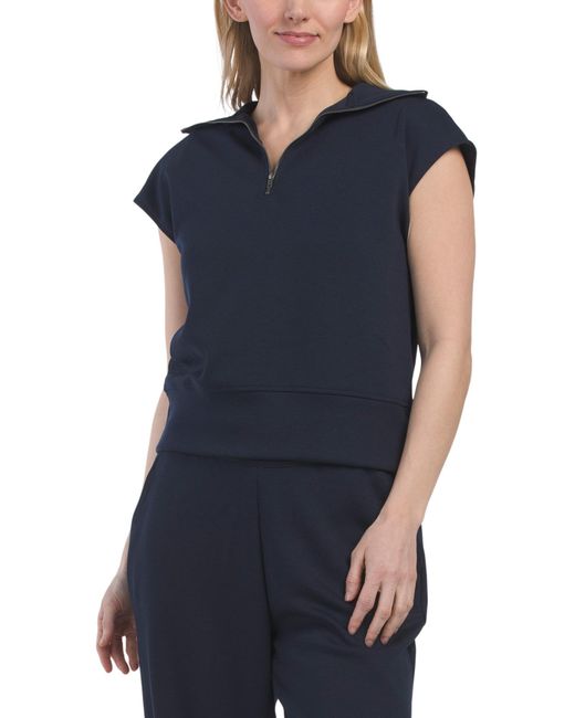 Tj Maxx Blue Aria Top For Spandex/Polyester/Rayon