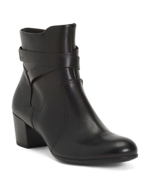 Tj Maxx Black Leather Shape M 35 Comfort Booties For