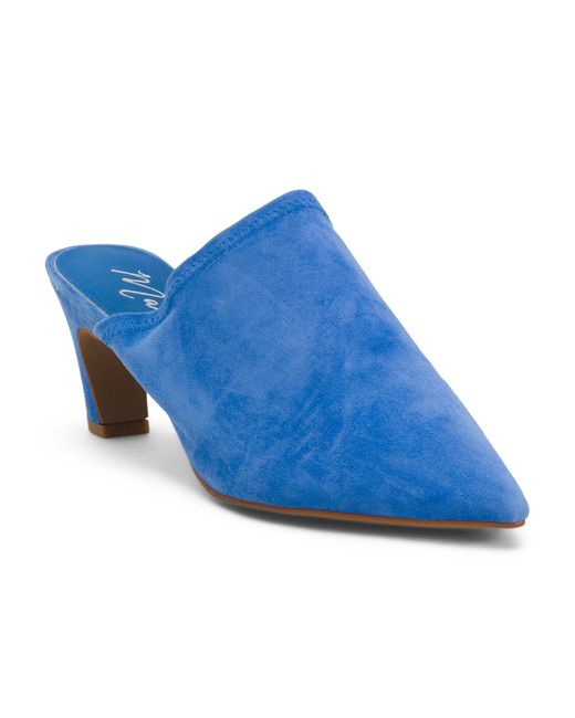 Tj Maxx Blue Suede Frances Heeled Mules For