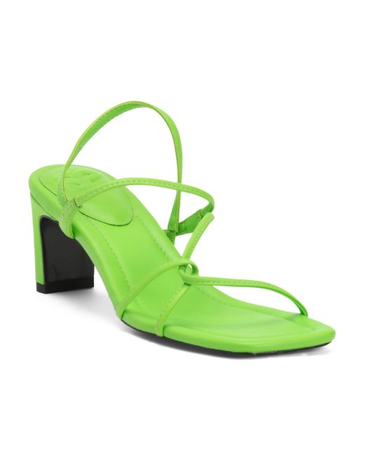 Tj Maxx Green Leather Faye Heeled Sandals For