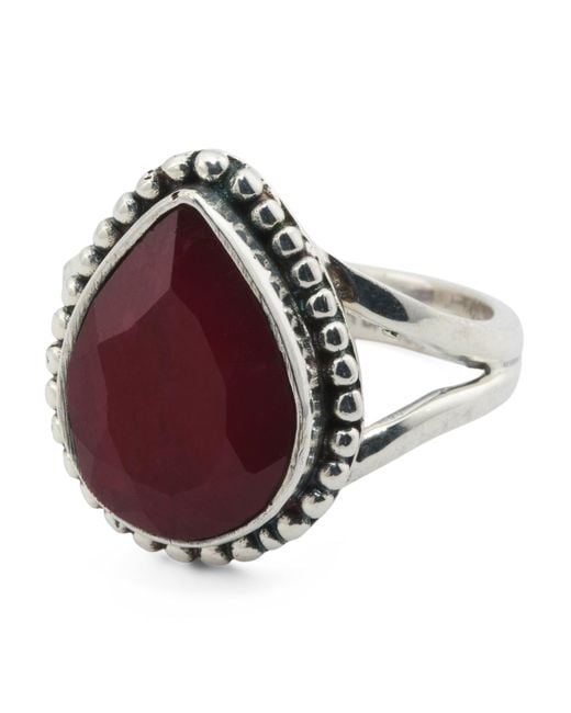 Tj Maxx Red Plated Brass Ruby Beryl Ring