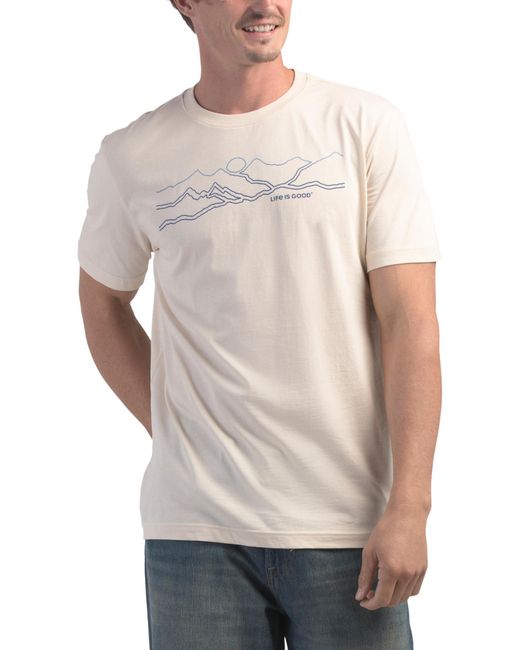 Tj Maxx Gray Mountain Outline Classic T-Shirt For Cotton for men