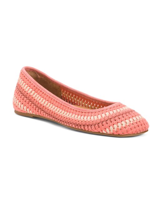 Tj Maxx Pink Mable Flats For Leather/Suede