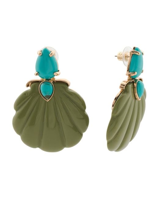 Tj Maxx Green Shell Drop Earrings