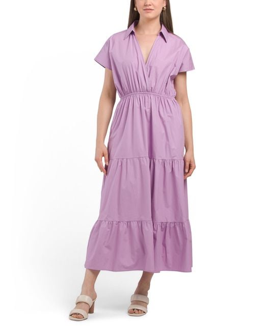 Tj Maxx Purple Gayle Maxi Dress For Cotton