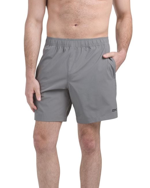 Tj Maxx Gray Hybrid Unlined Swim Volley Shorts For Spandex/Polyester for men
