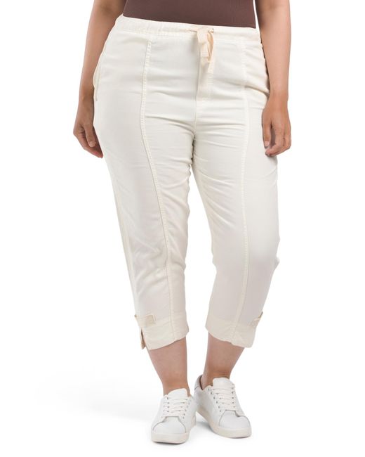 Tj Maxx Natural Drawstring Pants For Cotton/Linen