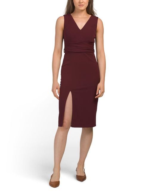 Tj Maxx Red Alessia Sleeveless Cocktail Dress For Spandex/Polyester