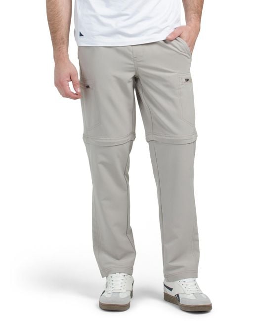 Tj Maxx Gray Convertible Zip Off Cargo Pants For Spandex/Polyester for men