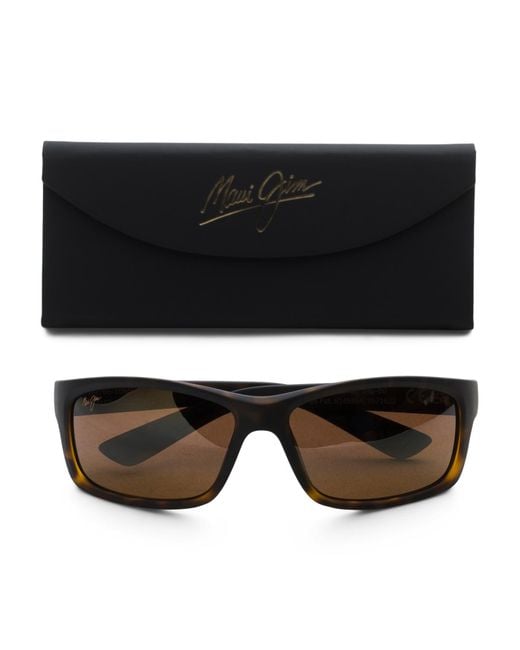 Tj Maxx Black 61Mm Coast Polarized Rectangular Sunglasses For for men