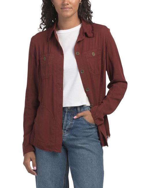 Tj Maxx Purple Jareth Shacket For Spandex/Modal/Cotton