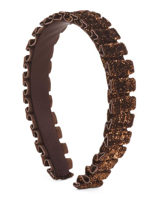 Tj Maxx Black Rafaela Metallic Velvet Headband, Polyester