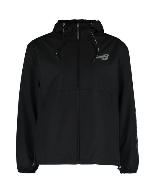 New Balance Reflective Logo Outdoor Jacket in Black for Men Lyst UK