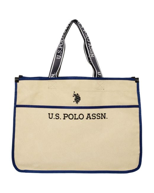 U.S. POLO ASSN. Branded Tote Bag in Beige (Natural) Lyst UK