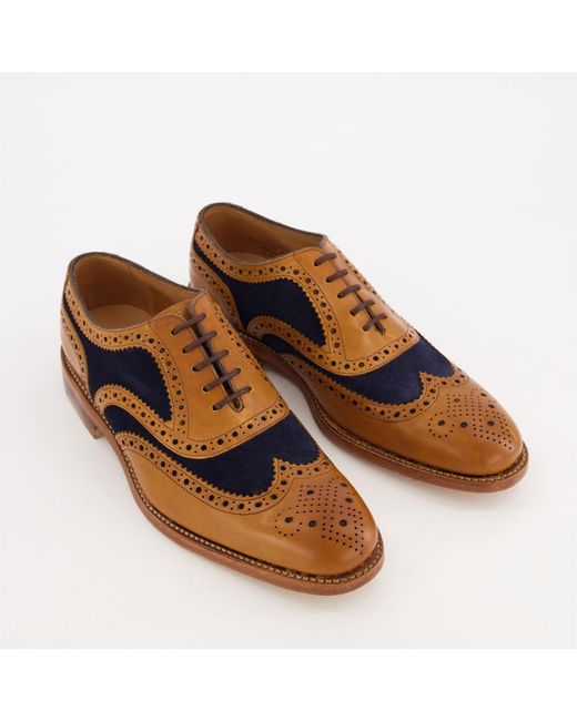 loake blue suede brogues