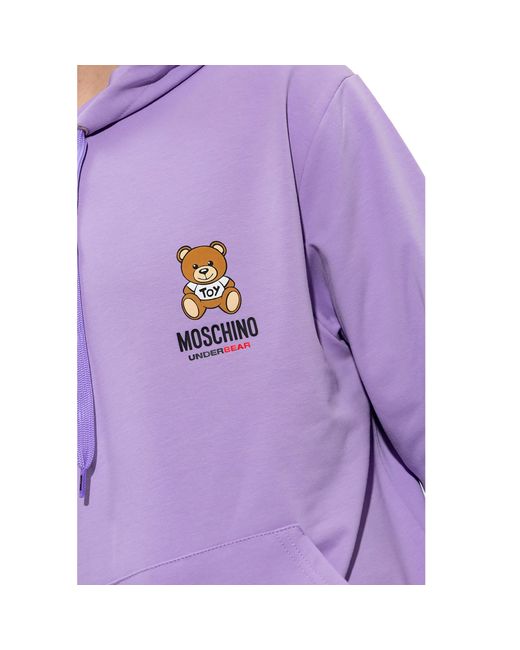 purple moschino hoodie