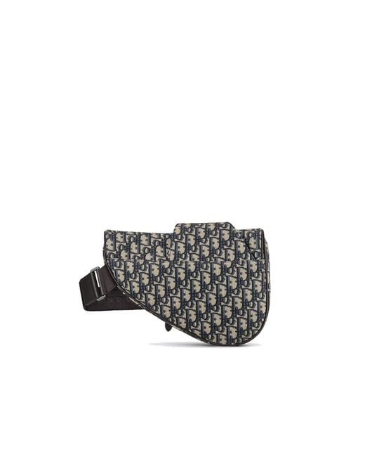 Dior Black Dior Saddle Oblique Shoulder Bag for men