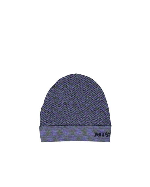 Missoni Blue Wool Hat for men