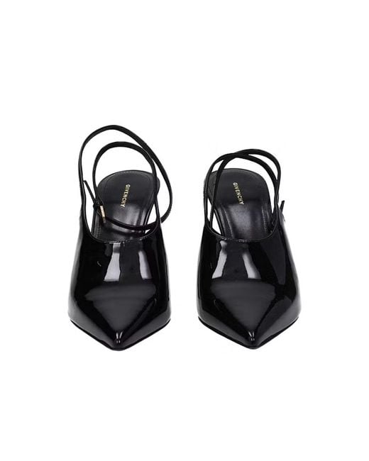 Givenchy Black Leather Slingback Pumps