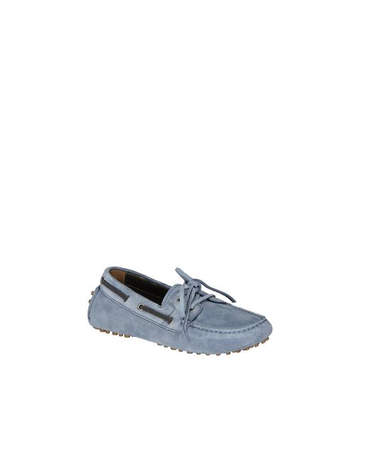 Brunello Cucinelli Blue Suede Loafers