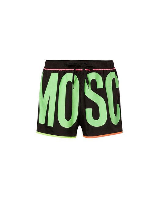 Pantaloncini da bagno con logo di Moschino in Green da Uomo