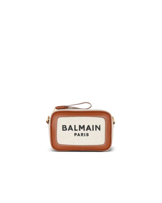 Balmain Brown Logo Shoulder Bag