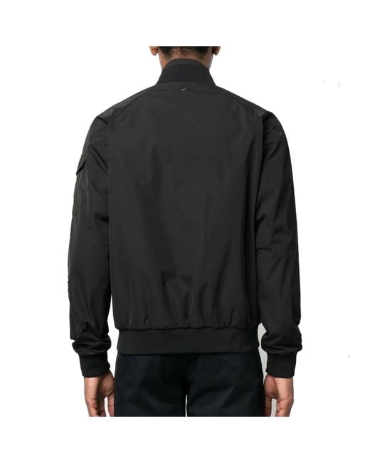 Herno Black Bomber Jacket for men