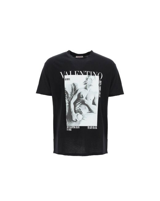 T-shirt con stampa d'archivio di Valentino in Black da Uomo