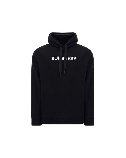 Burberry Black Ansdell Hooded Logo Sweatshirt for men