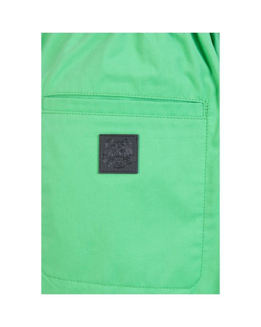 KENZO Green Cotton Shorts for men