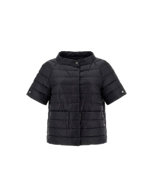 Herno Blue Short-Sleeve Down Jacket