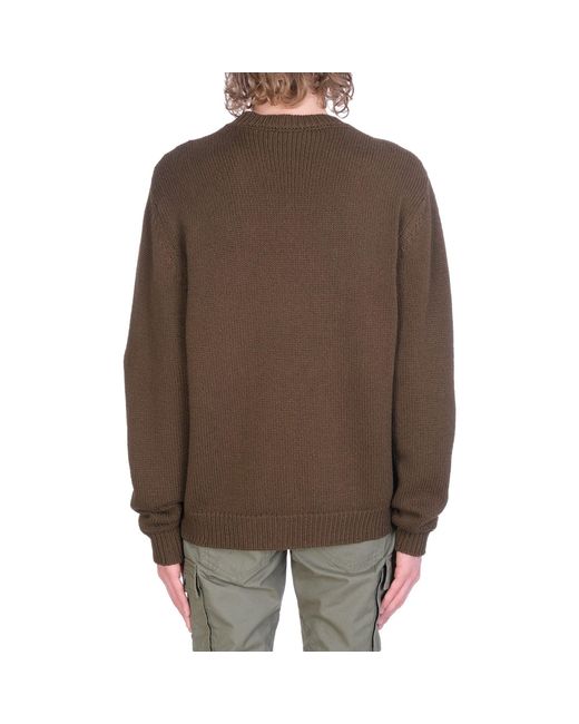 Maglione con logo in lana di Balmain in Brown da Uomo