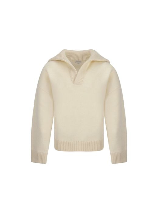 Bottega Veneta White Wool Sweater for men