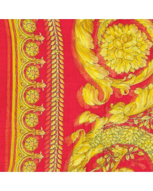 Versace Red Foulard Square Scarf