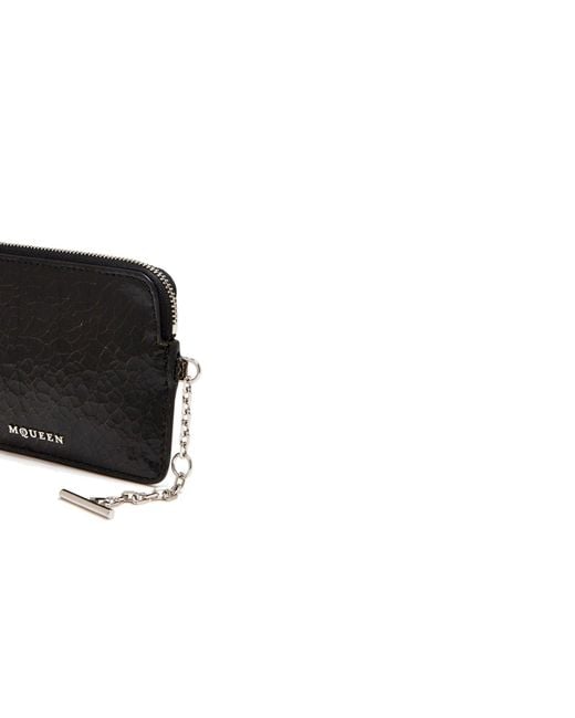McQueen Black Sling Pip Coin Pouch for men