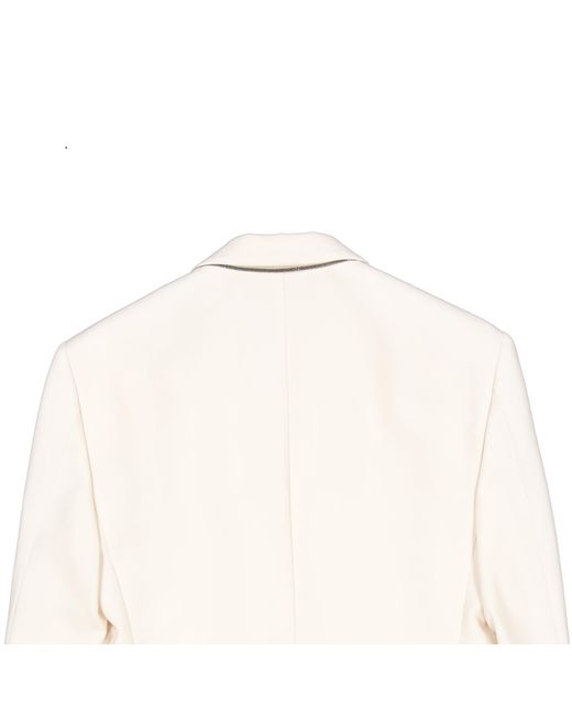 Brunello Cucinelli White Blazer Jacket