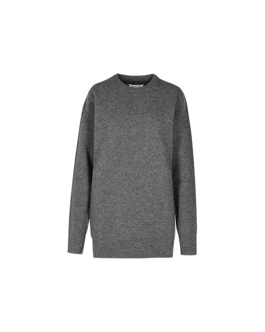 Maison Margiela Gray Light Wool Sweater With Classic Round Neck for men