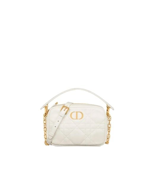 Dior Natural Small Caro Top Handle Camera Bag Mini Bag