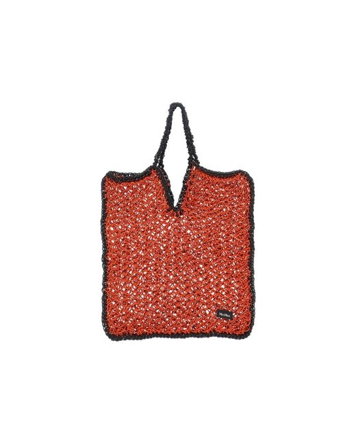 Max Mara Fillet Shopper Bag in Red | Lyst