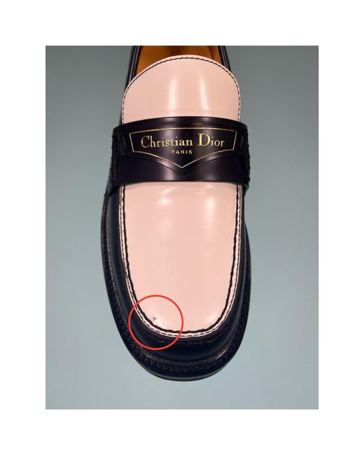 Dior Black Leder Logo Loafers
