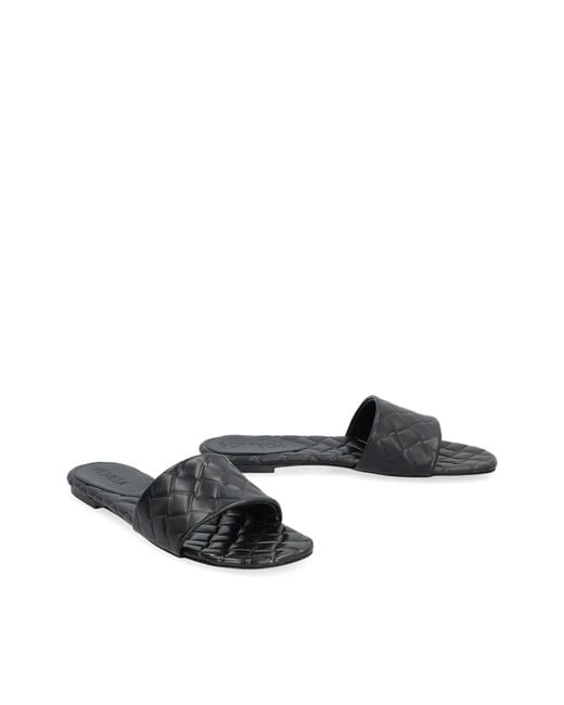 Bottega Veneta Black Amy Leather Mules