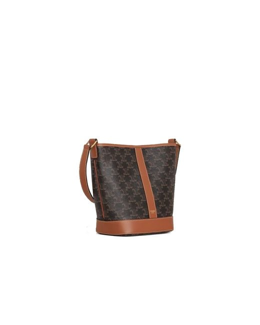 Céline Brown Small Triomphe Bucket Bag