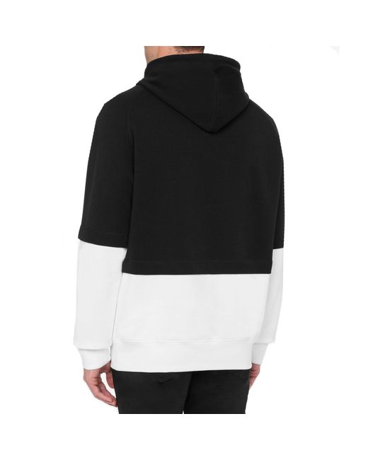 Moschino Black Logo Embroidered Hoodie for men