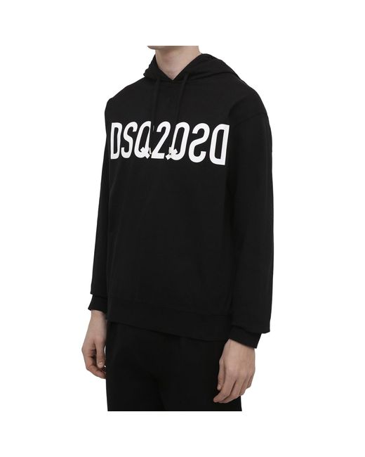 Felpa con logo di DSquared² in Black da Uomo